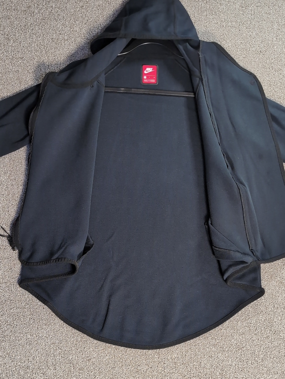 Nike Tech Fleece Cape Full-Zip Hoodie Jacket Size Small in Black - Picture 7 of 13